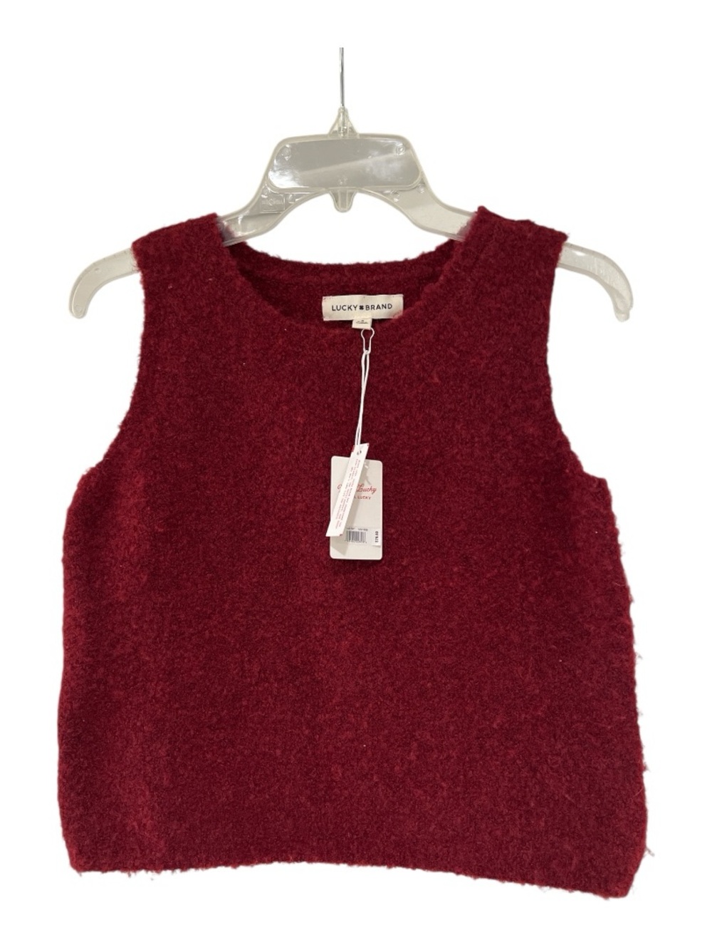 Lucky Brand Burgundy Sleeveless Knit Tank Top
